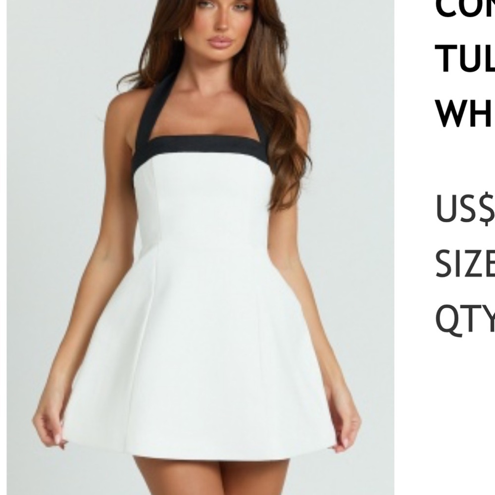 Showpo White Halter A-Line Mini Dress